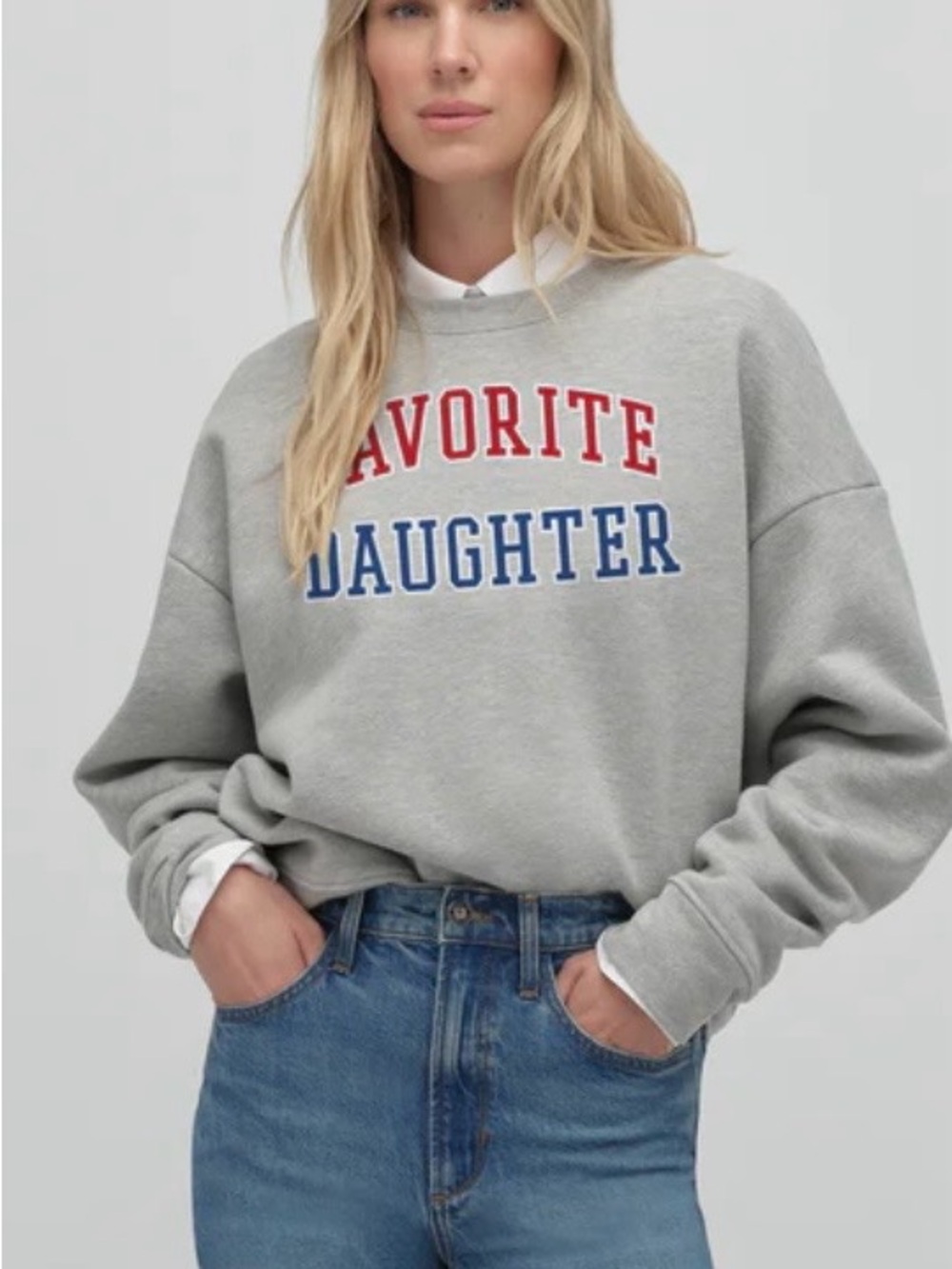 Favorite Daughter Let the games begin Grey Sweatshirt